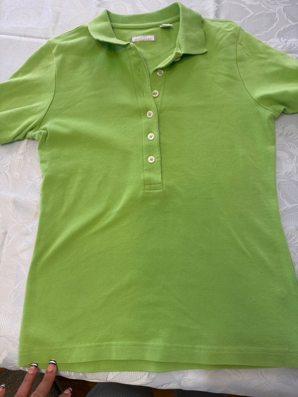 Women’s Lime Green Short Sleeve Polo Top by Liz Claiborne